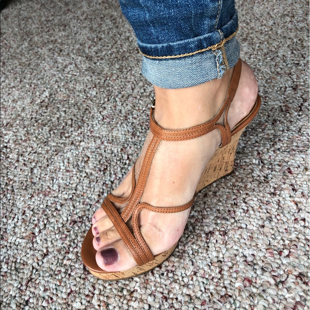 Michael Kors strappy wedge sandal size 6